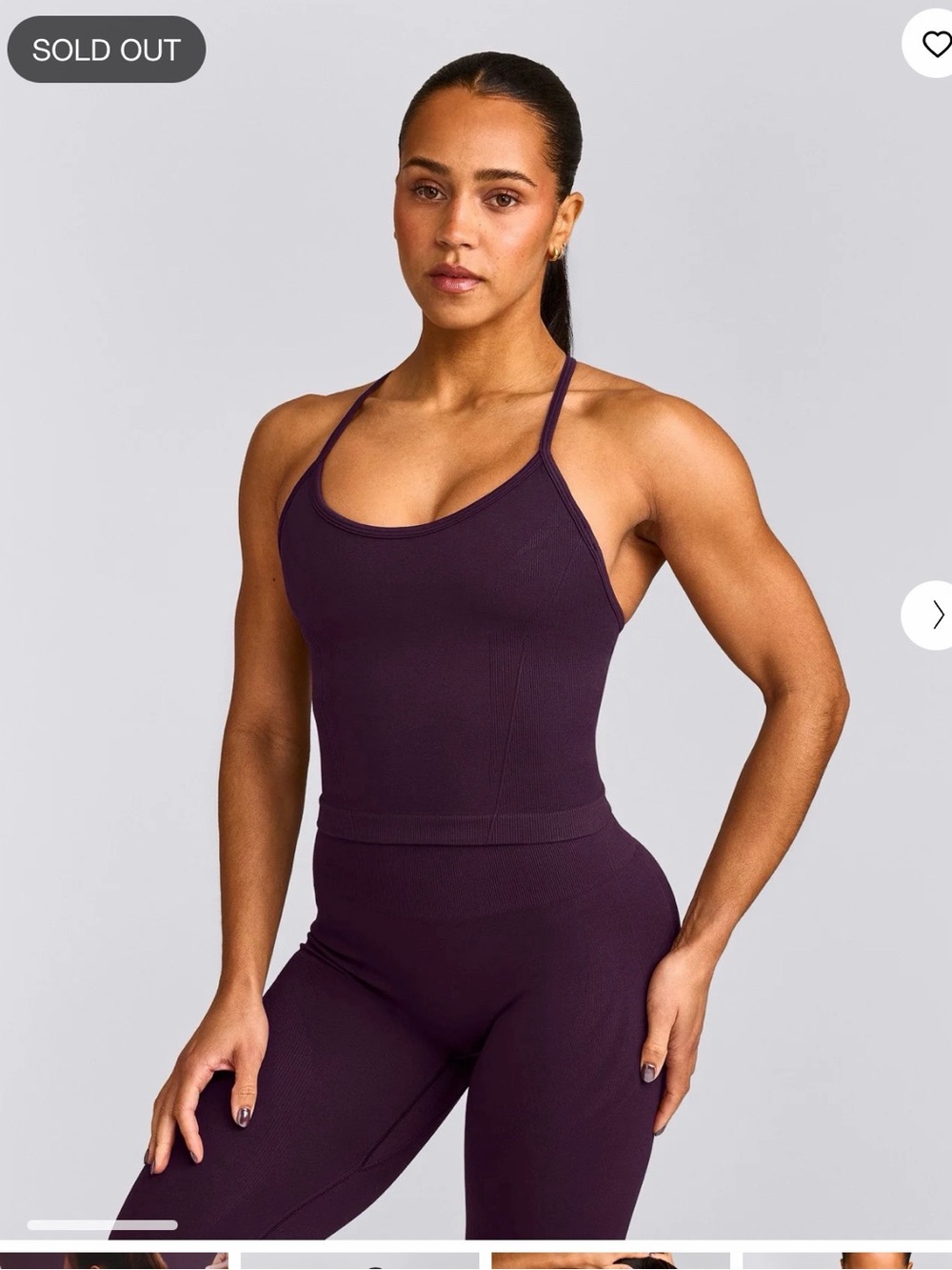 Oneractive Strappy Tank Top In Blackberry Purple